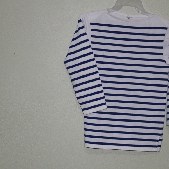 Carrick Tops - Womens Pullover, Carrick, White Blue Pinstripe 2